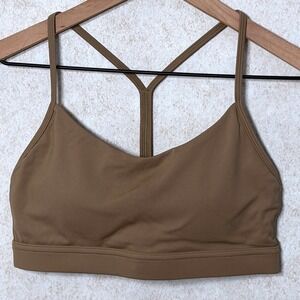 Volare Aero Sports Bra Women Size S Brown Racerback Activewear Yoga Gym Workout